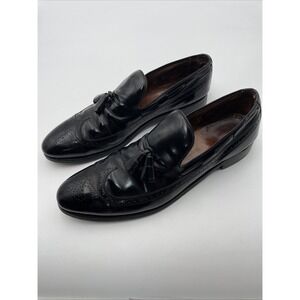 Allen Edmonds Manchester Men's Black Tassel Wingtip Loafers Size 13 AA Narrow US